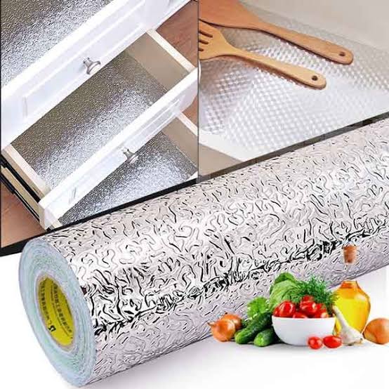 Silver Foil Oil Proof Sheet For Stove, Cabinets & Walls (60×200cm)