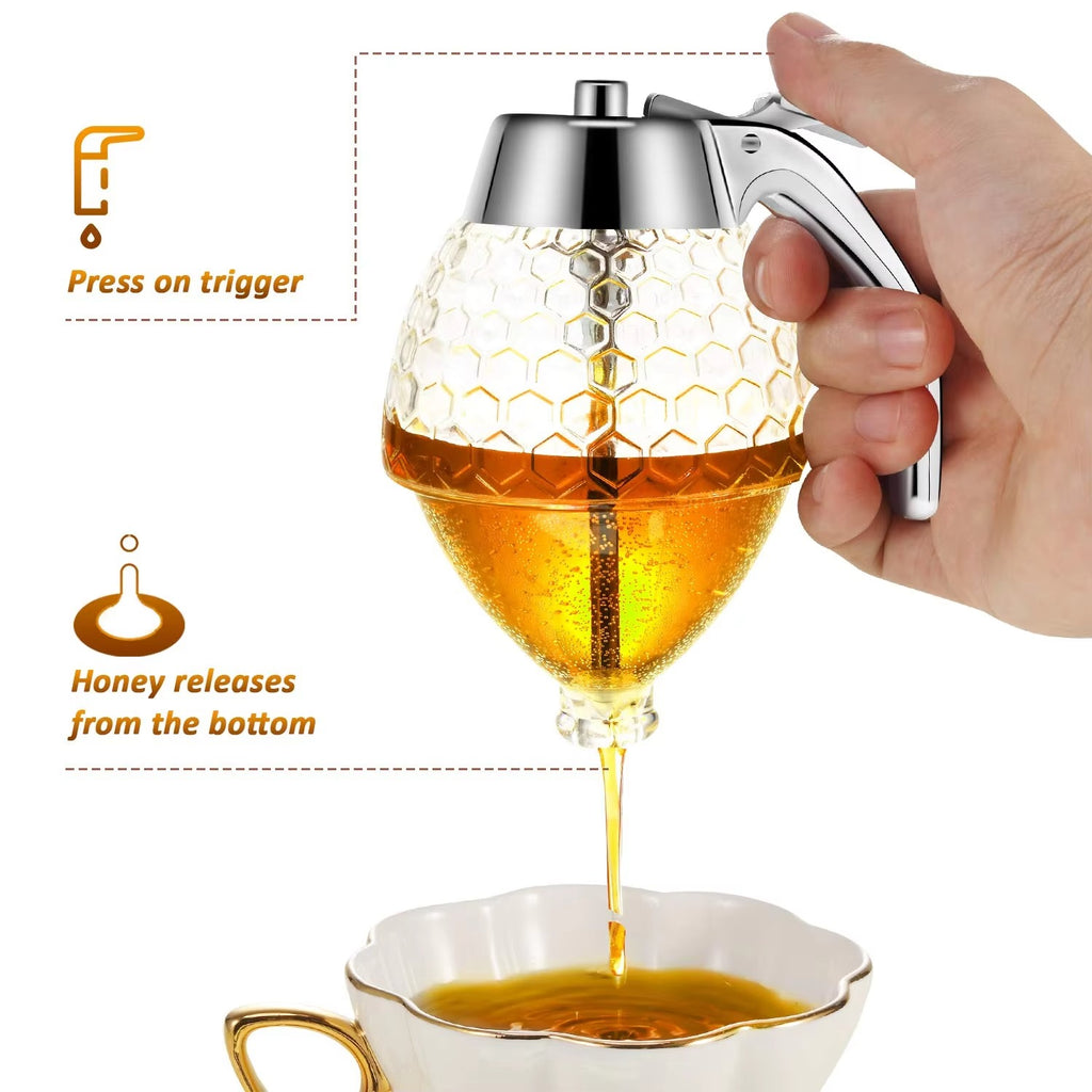 Honey Dispenser 200ML Storage Jar For Kitchen Use