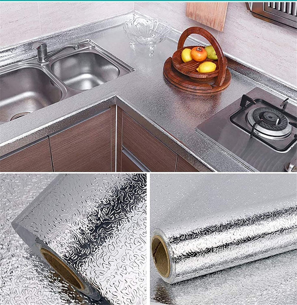 Silver Foil Oil Proof Sheet For Stove, Cabinets & Walls (60×200cm)