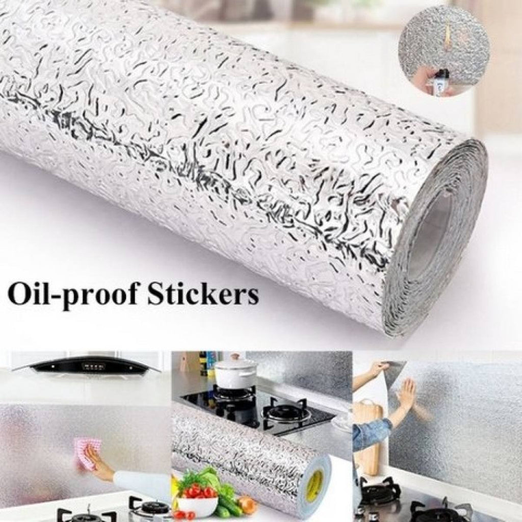Silver Foil Oil Proof Sheet For Stove, Cabinets & Walls (60×200cm)
