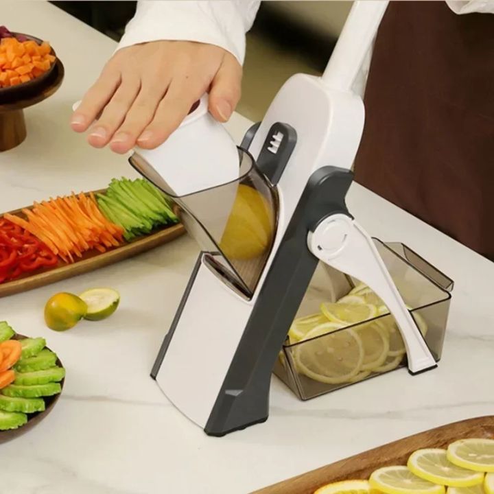 Vertical Mandoline Slicer with Adjustable Thickness