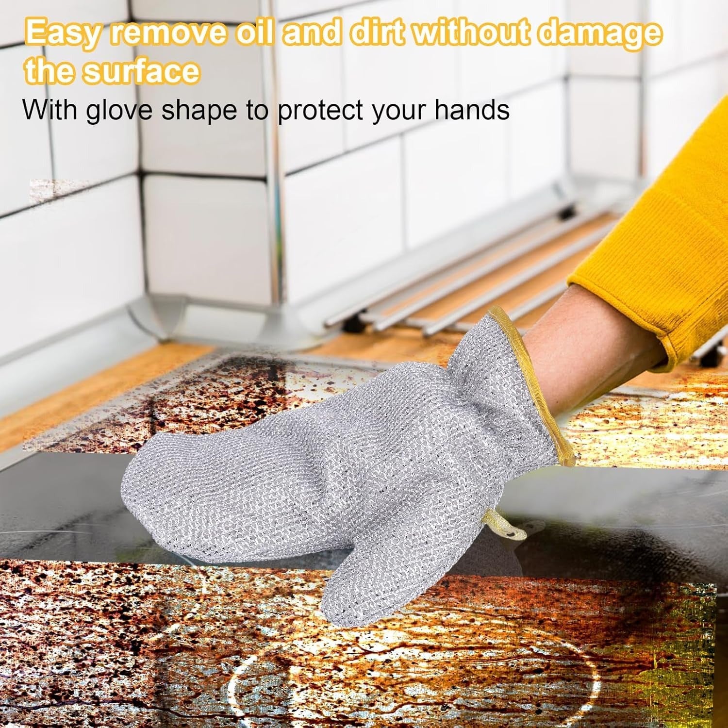 Silver Heat-Resistant Gloves For Hand Safety