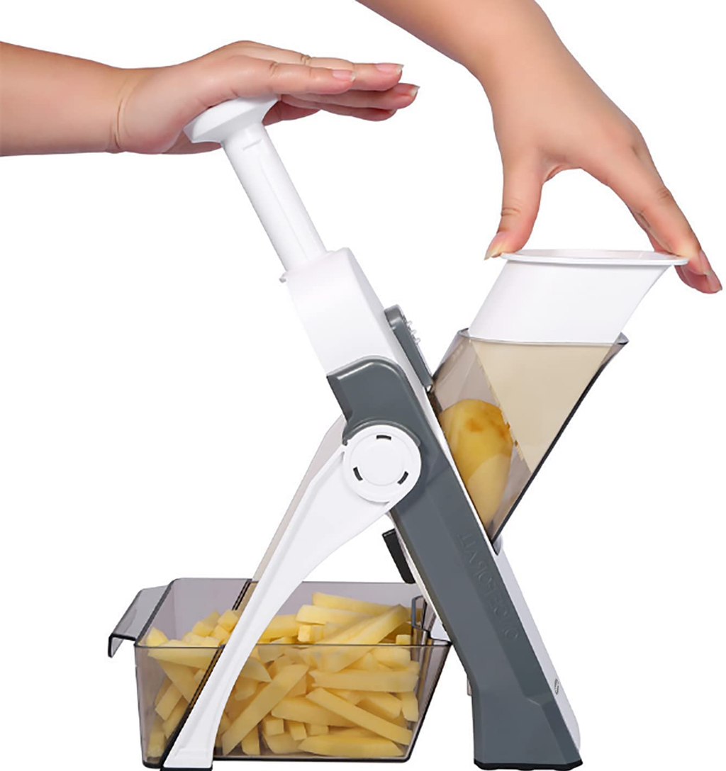 Vertical Mandoline Slicer with Adjustable Thickness