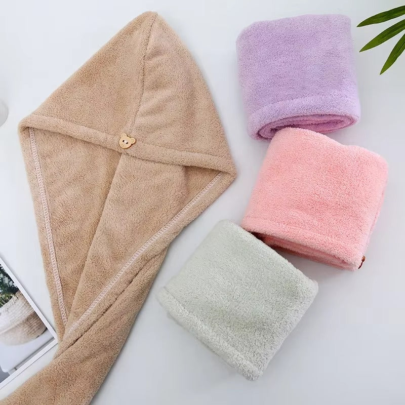 Hair Drying Towel Cap For Women