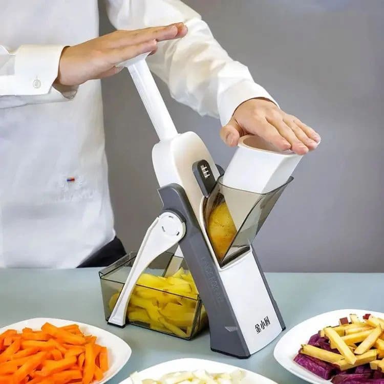 Vertical Mandoline Slicer with Adjustable Thickness